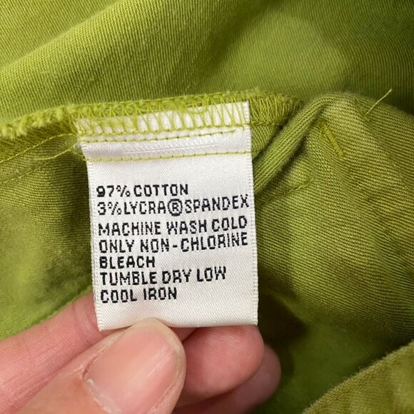 Talbots 90's Vintage Cotton Stretch 3 Button Blazer Apple Green Size 12 Preppy - Picture 11 of 13